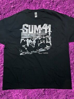 Sum 41 Concert Shirt Men's XL Black Double Sided Tour 2022 Gildan